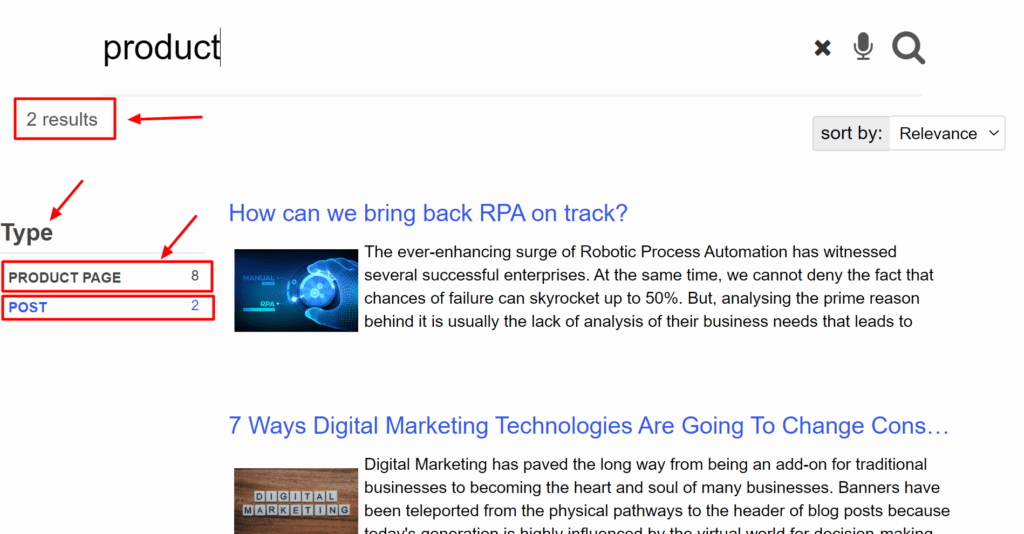 Categories the product using wix filter search on your wix site