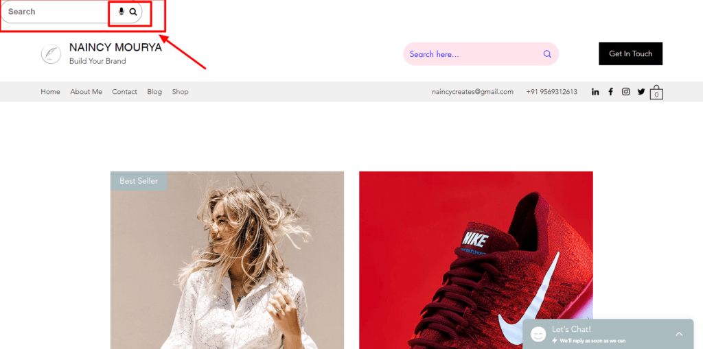 Boosting the voice search using Expertrec custom wix site search
