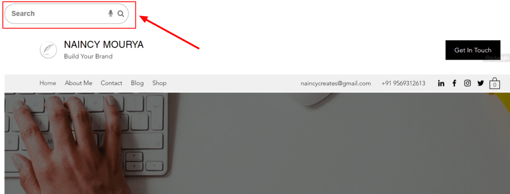 Refresh website to get Expertrec custom Wix Site Search