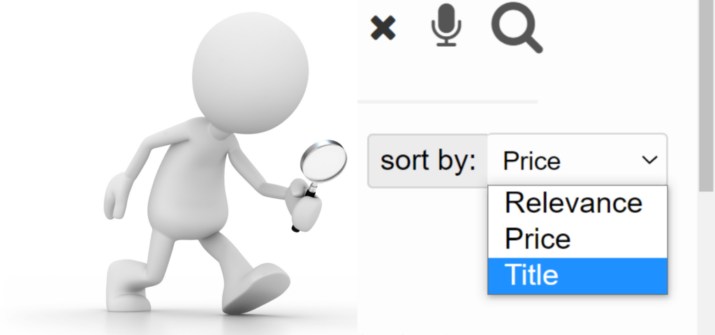 Wix website having wix filter search and sorting options