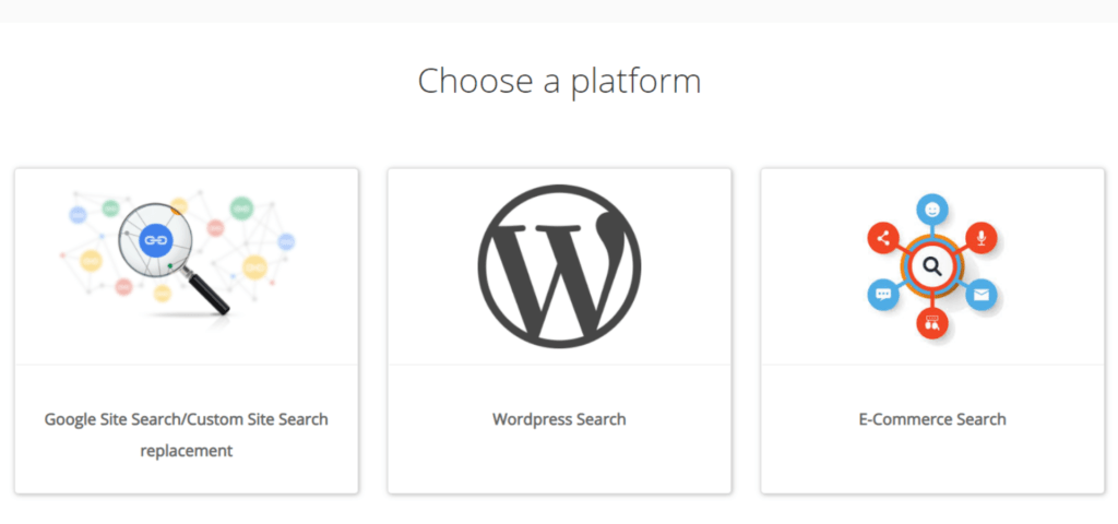 Choose a platform for wix search bar code