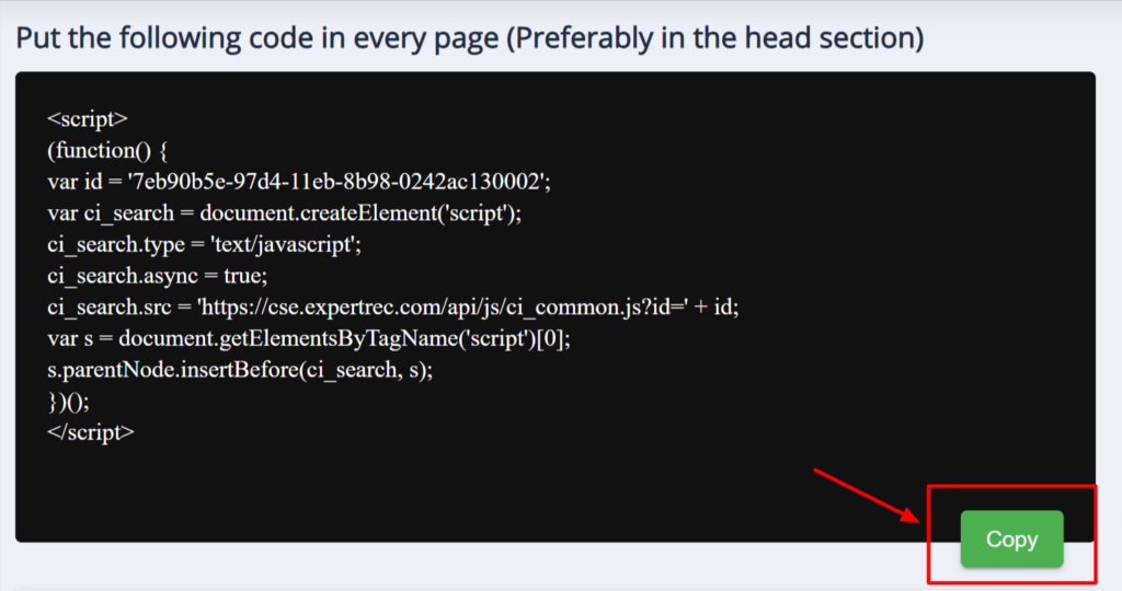 Copy-Expertrec-Custom-Site-Search-Code