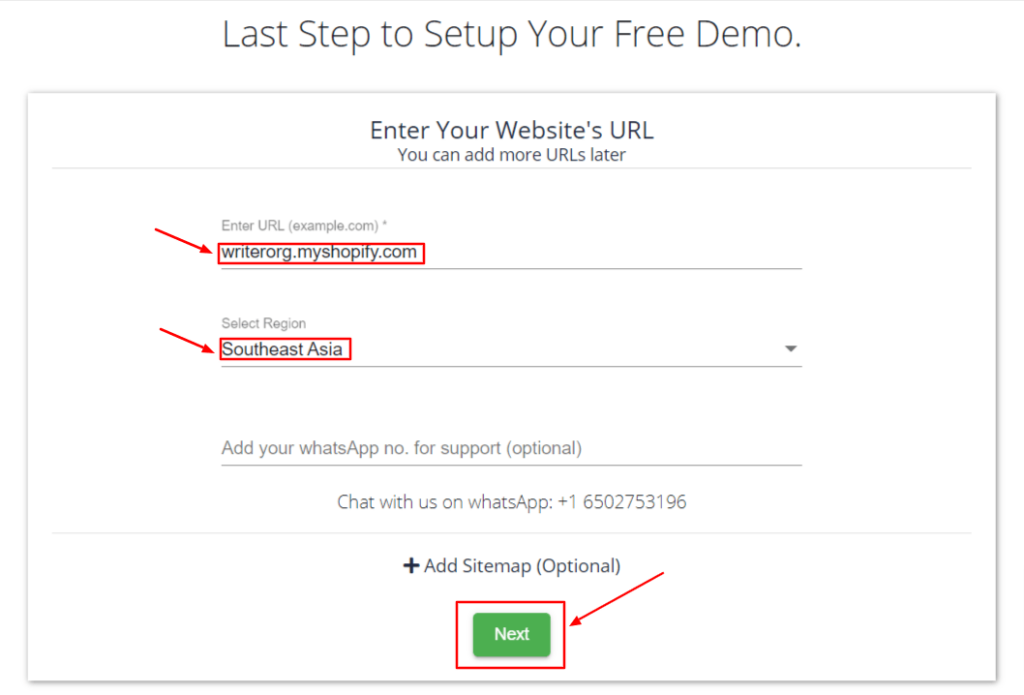 Enter URL for Expertrec CSE