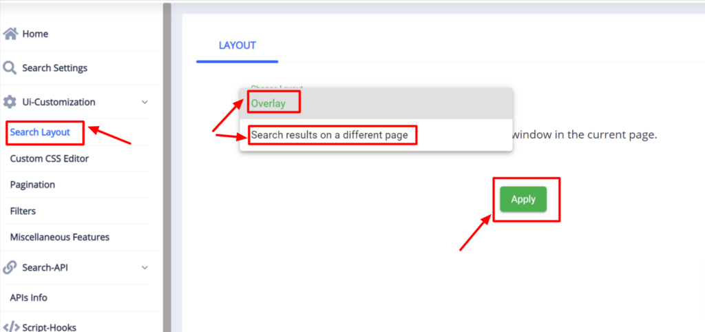 Expertrec UI Customization Search Layout
