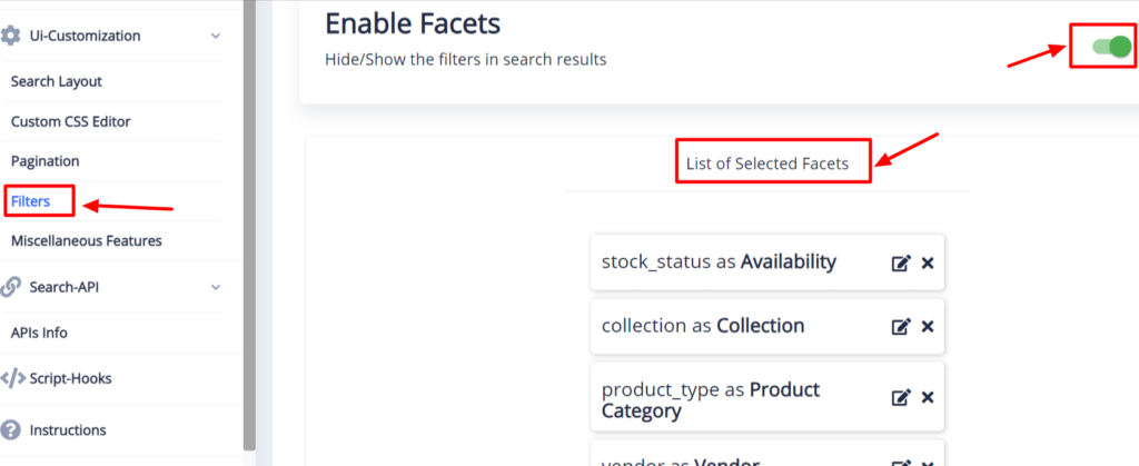 Expertrec UI Customiztion Filters