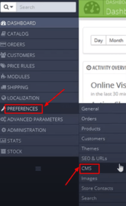 adding a new page in prestashop