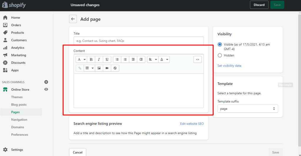 search bar for shopify 