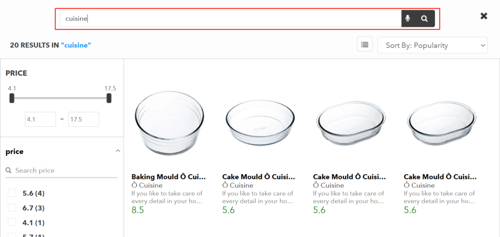 Shopify search bar code copied from Expertrec dashboard