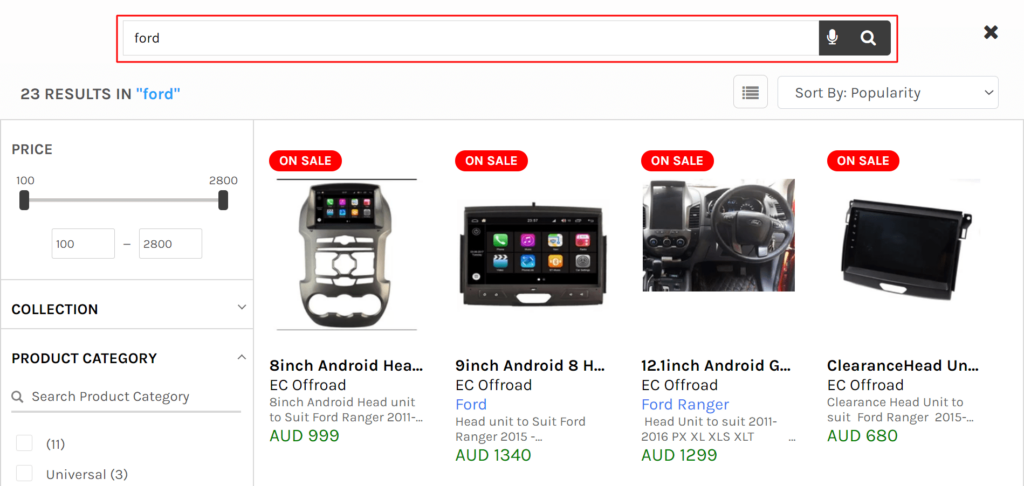 Shopify search bar code using Expertrec smart search bar