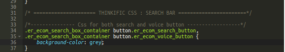 thinkific css search bar change