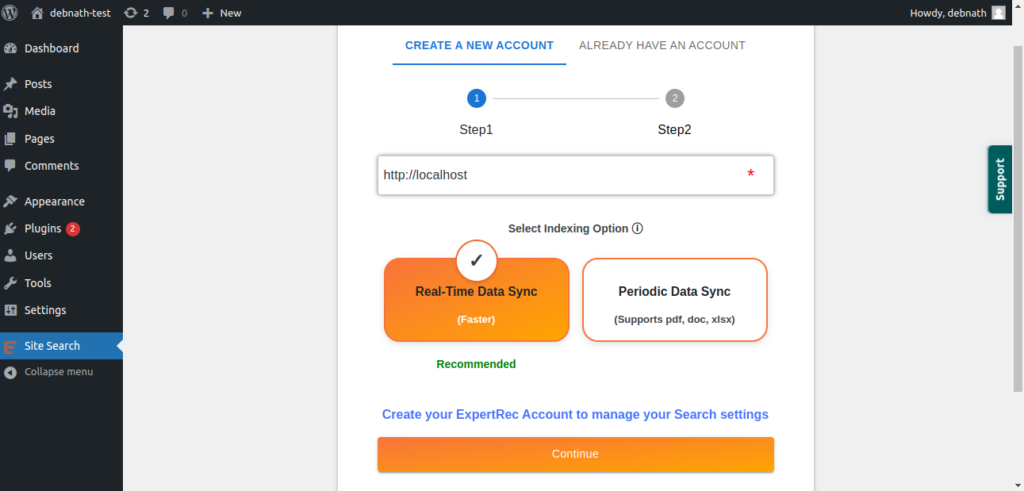 wordpress search form