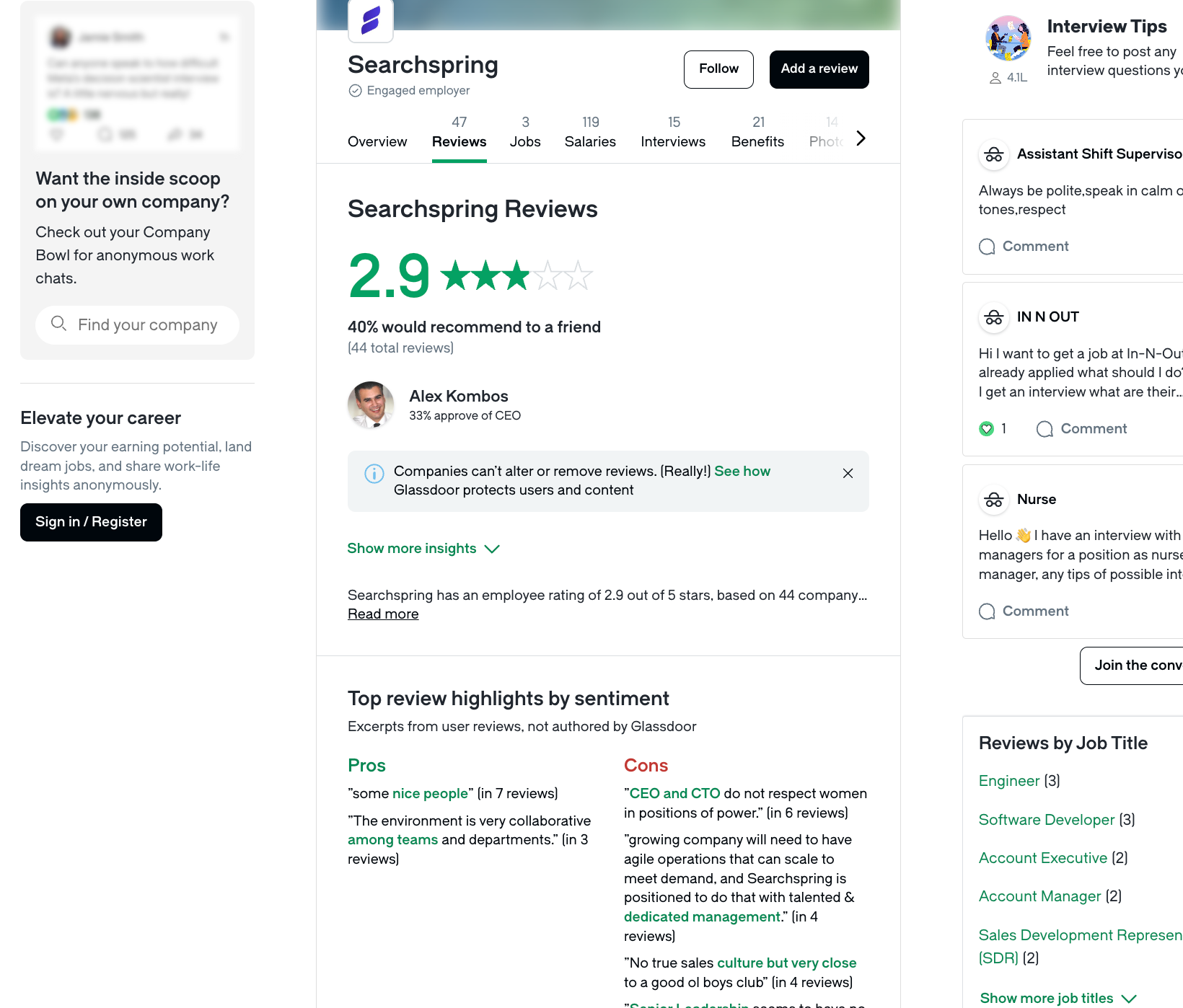 searchspring reviews