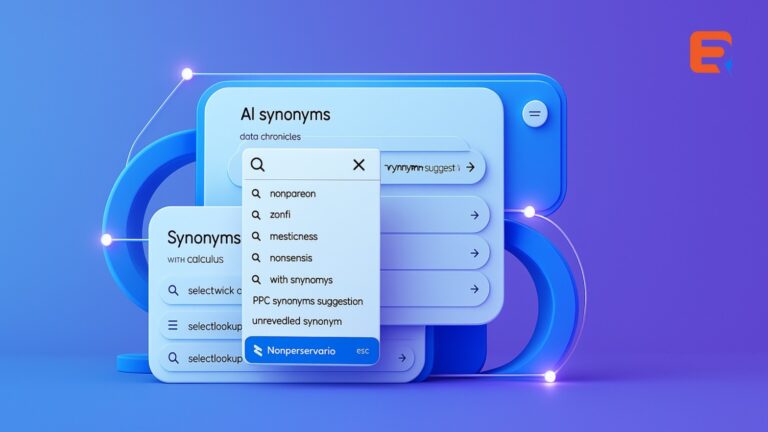 Alt Text: Infographic showing the flow of AI synonym search—from vague user input to AI-powered result generation with semantic expansion.
