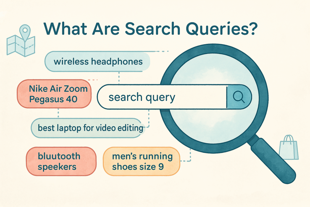 What Are Search Queries?

Search queries are the exact terms or phrases users enter into your ecommerce site’s search bar. These could be: