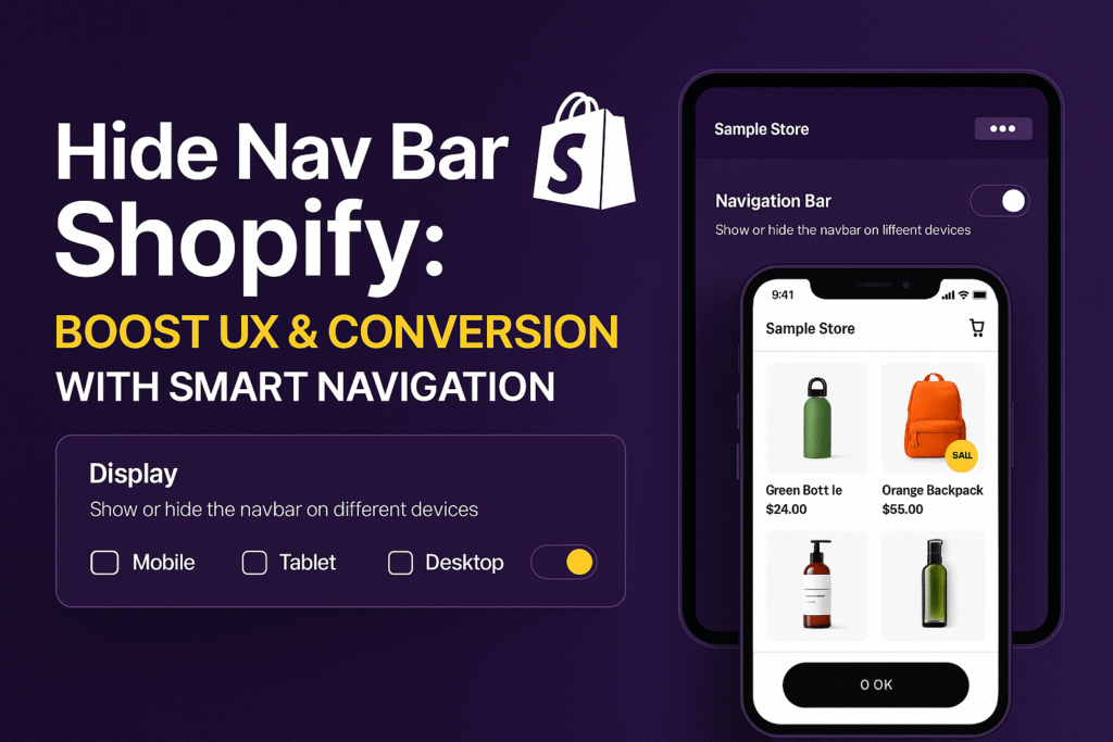 Hide nav bar shopify