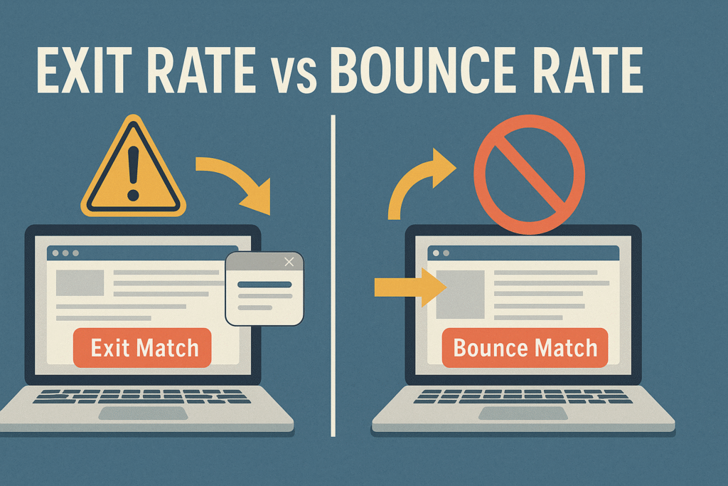 Exit rate vs Bounce rate