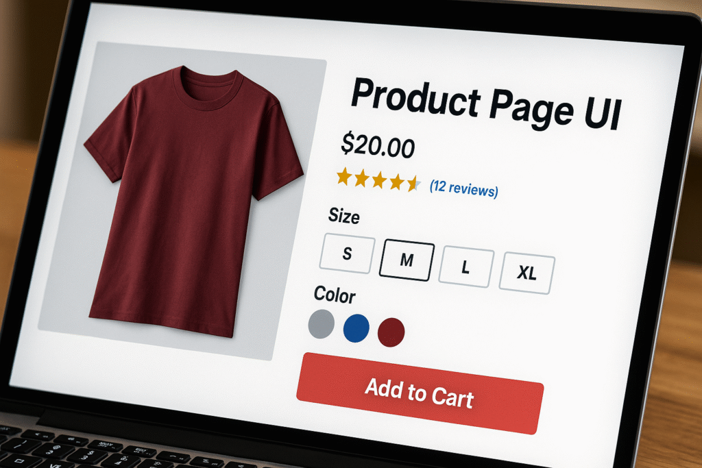 product page ui