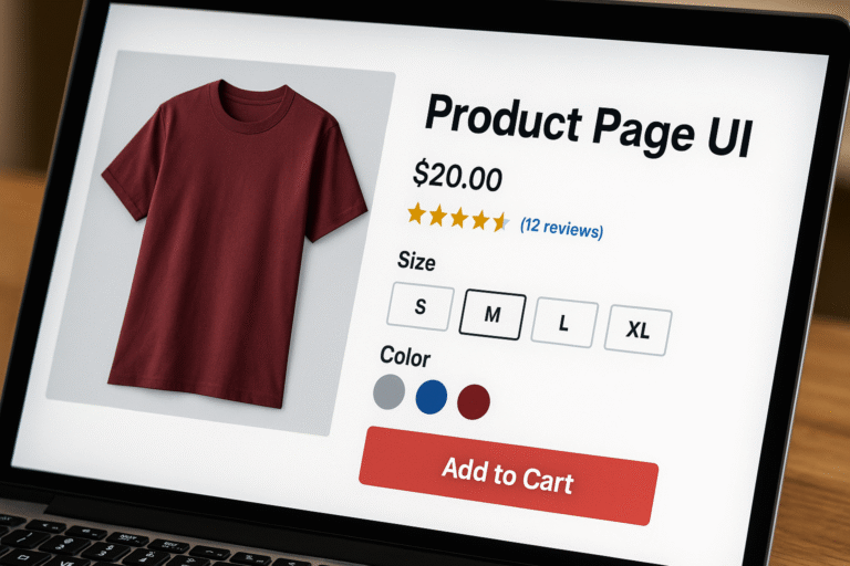 product page ui